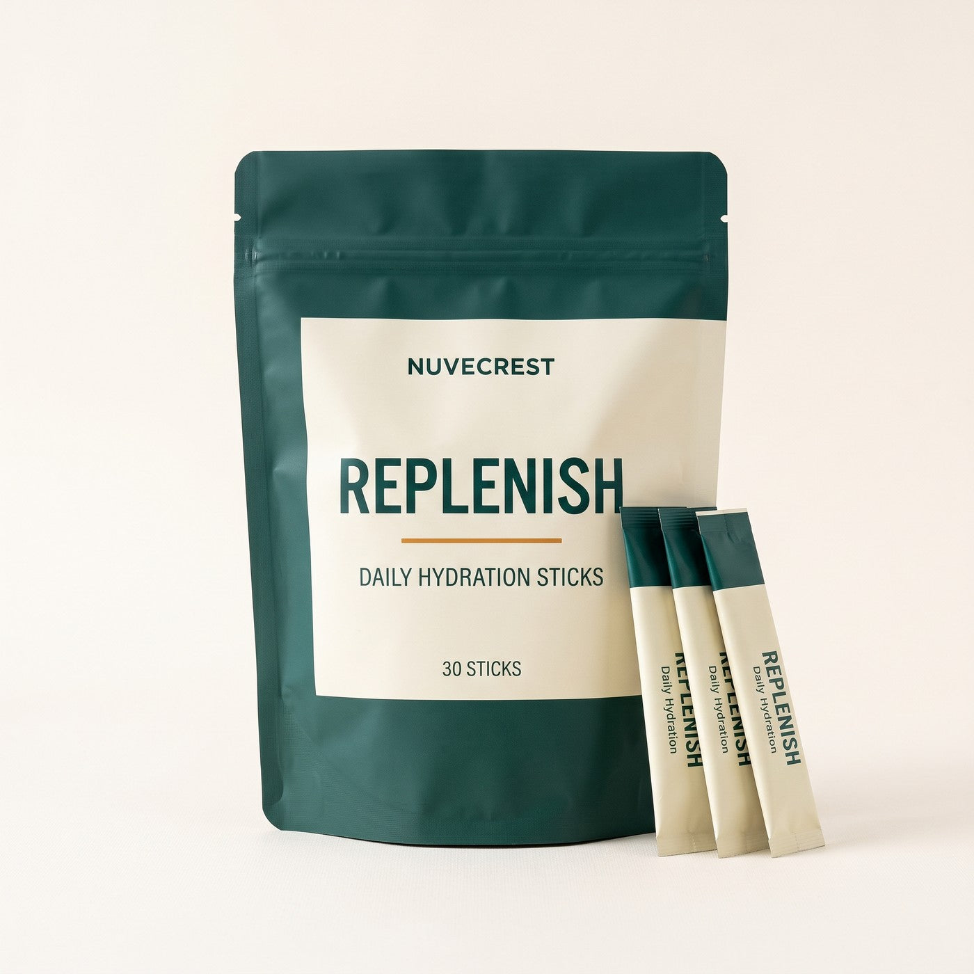 Nuvecrest Replenish daily hydration sticks pouch
